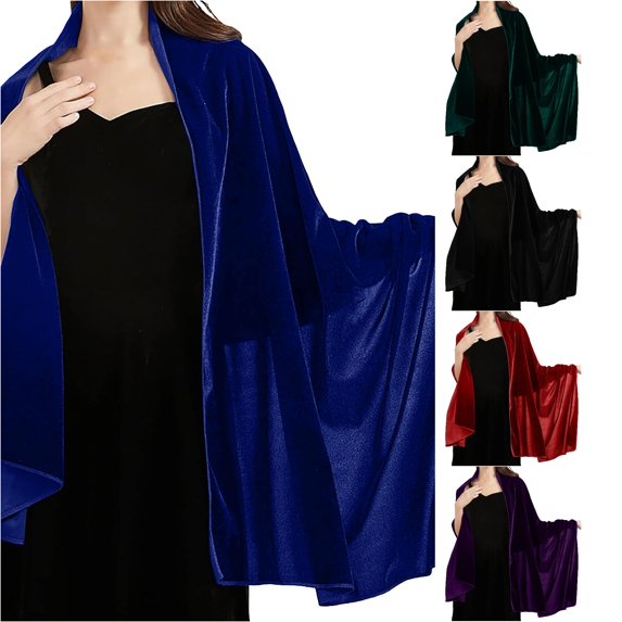 TIANZEN Women's Velvet Shawl And Wrap For Wedding Bridal Bridesmaid Outwear Evening Party Prom Dress Accessories Scarf Colorful Scarf Warm