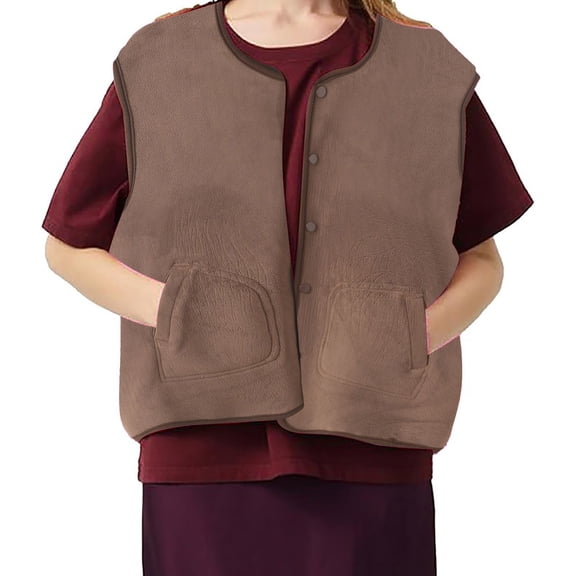 TIANZEN Women's Vest With Thick Velvet And Camisole Jacket Vest 2025 Loose Casual Top Plaid Vest Women Detached Vest Women Fashion