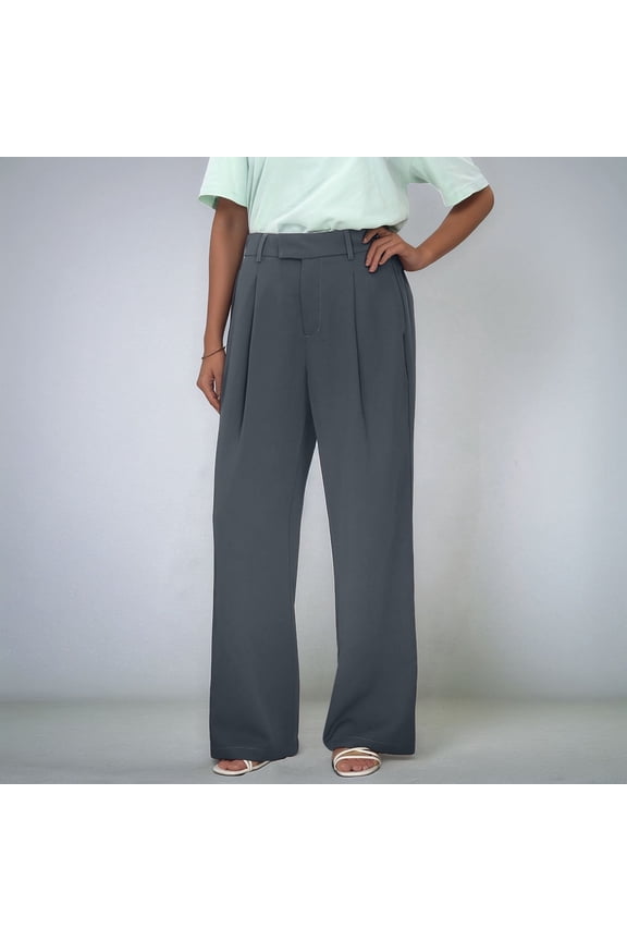 Women's Wide Leg Pants High Waisted Dress Work Pants Business Casual Pants With Pockets Womens Linen Pants Tall Casual Outfits for Women Pants Womens Casual Leggings Stretchy Work Pants