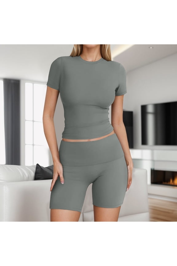 Womens 2 Piece Sets Summer Workout Short Matching Sets Clothing Going Out Two Piece Outfits Tracksuit Set Maternity Shorts Suit Two Piece Swimwear Swimming Cup for Women