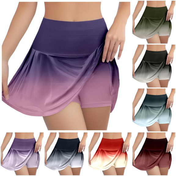 TIANZEN Womens Casual Prints Tennis Skirt Yoga Sport Skirt Shorts Skirt Bohemian Skirt