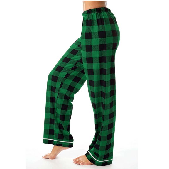 TIANZEN Womens Fashion Casual Plaid Loose Sport Plaid Pajama Pants Trousers Pajama Pants Sleepwear Plaid Pajamas Dress Pant Women Casual Pants Womens Stretchy