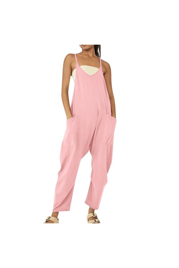 Womens Fashion Yoga Square Neck Strap Jumpsuit Training Rib Sleeveless Solid Color Sports Jumpsuit New Years Jumpsuit Women Stretch Womens Pantsuits Dressy