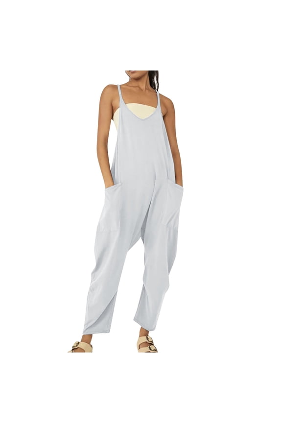 Womens Fashion Yoga Square Neck Strap Jumpsuit Training Rib Sleeveless Solid Color Sports Jumpsuit New Years Jumpsuit Women Stretch Womens Pantsuits Dressy