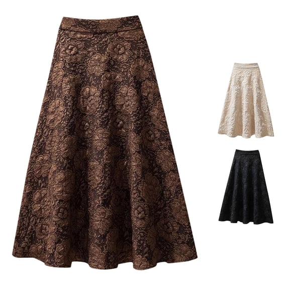 TIANZEN Womens Flower High Waist Skirt Midi Swing Skirt Tennis Skirt