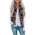 thumbnail image 1 of TIANZEN Womens Fuzzy Christmas Jacket Lightweight Vest Cozy Sleeveless Cardigan Zipper Outerwear With Pocket Running Vest Rouge Women's Vests Lightweight Zip Sweater Vest, 1 of 9