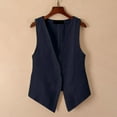 thumbnail image 1 of TIANZEN Womens Linen Vest Tops Sleeveless Spring Summer Vest Coat Top Dress Shirts Women Womens Training Top 40b, 1 of 4