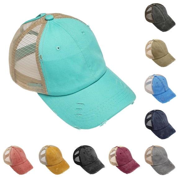 TIANZEN Womens Ponytail Hat Baseball Cap High Messy Bun Ponycap Hats Quick Drying Mesh Hat College Football Winter Hats