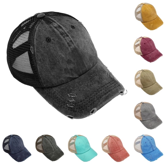 TIANZEN Womens Ponytail Hat Baseball Cap High Messy Bun Ponycap Hats Quick Drying Mesh Hat College Football Winter Hats