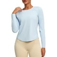 thumbnail image 1 of TIANZEN Yoga Shirt Long Sleeved Hiking Top Lightweight Quick Drying Sports Outdoor Athletic Long Sleeve Shirt Women Long Sleeve Undershirts for Women Long Sleeve Casual T Shirt Women, 1 of 4