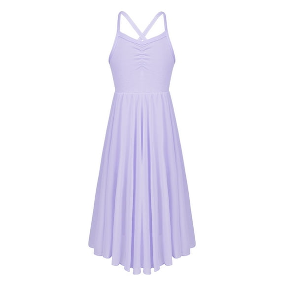 TIAOBUG Kids Girls Chiffon Tutu Dress Dancewear Ballet Dance Costumes Lyrical Latin Modern Contemporary Dance Dress Outfits