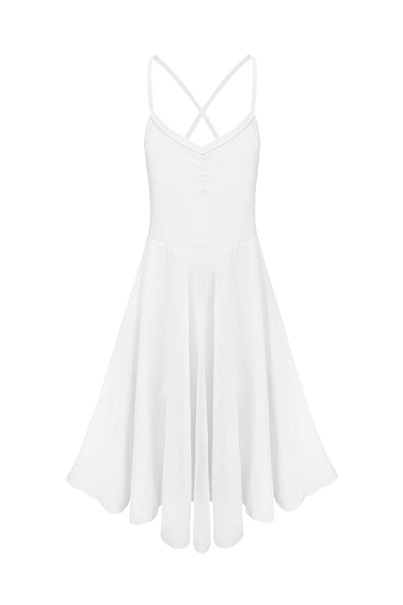 Kids Girls Chiffon Tutu Dress Dancewear Ballet Dance Costumes Lyrical Latin Modern Contemporary Dance Dress Outfits