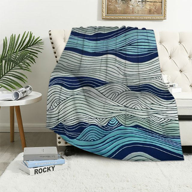 TIAOTIAOHOU Aquatic Conceptual Ocean Themed Artwork Hand Drawn Waves