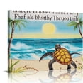 thumbnail image 1 of TIAOTIAOHOU Art Teal Sea Turtle Walk Canvas Print Quotes Framed Artwork Blue Ocean Beach Coast Scenery Poster Motivational Animal Large Wooden Wall Décor,, 1 of 4