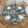 thumbnail image 1 of TIAOTIAOHOU Blue-2 Round Tablecloth for Picnic Dining Kitchen Farmhouse 52x52in, 1 of 7