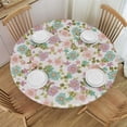 thumbnail image 1 of TIAOTIAOHOU Blue-2 Round Tablecloth for Picnic Dining Kitchen Farmhouse 70x70in, 1 of 7