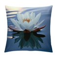 RUIYC Flowers Water Reflection Short Plush Throw Pillow Cover 1PC