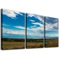 thumbnail image 1 of TIAOTIAOHOU Framed Canvas Wall Art Print On Canvas Scenic View of Lake Located in The Border of The Utah and Pictures Posters Artwork Ready to Hang Wall Decor 12''x16''X3 Panels, 1 of 4