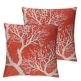 thumbnail image 1 of TIAOTIAOHOU Ocean Coral Tropical Sea Coral Reef Nature Plush Pillowcase Set of 2 White, 1 of 7