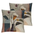 TIAOTIAOHOU Orange Grey Abstract Art Painting Throw Pillow Covers