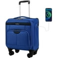 thumbnail image 1 of TIAWOLT 16 Inch Underseat Carry on Luggage With Wheels Weekender Overnight Business Travel Bag Suit cases Mini Suitcases with Wheels Under Seat Bag for Airlines,Blue, 1 of 10