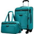 thumbnail image 1 of TIAWOLT Carry On Luggage 22x14x9 Airline Approved with Wheels,2-piece Luggage Set,Softside Expandable Luggage Suitcase with TSA Lock&Carry-on UnderSeat travel Duffle Bag,Weekender Bag-Green, 1 of 10