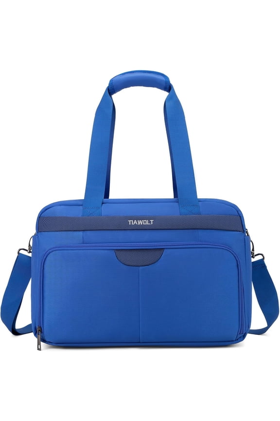 Travel Duffel Bag Carry on Bag Underseat for Airplanes, Sports Gym Bag with Shoulder Strap, Weekender Overnight Bag for Women and Men,Blue