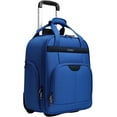 thumbnail image 1 of TIAWOLT Weekender Overnight 16-Inch Underseat Carry-on Luggage With Wheels Soft Sided Lightweight Small mini Suitcase Bag with 15.6"Laptop Compartment for Women and Men,Blue, 1 of 10