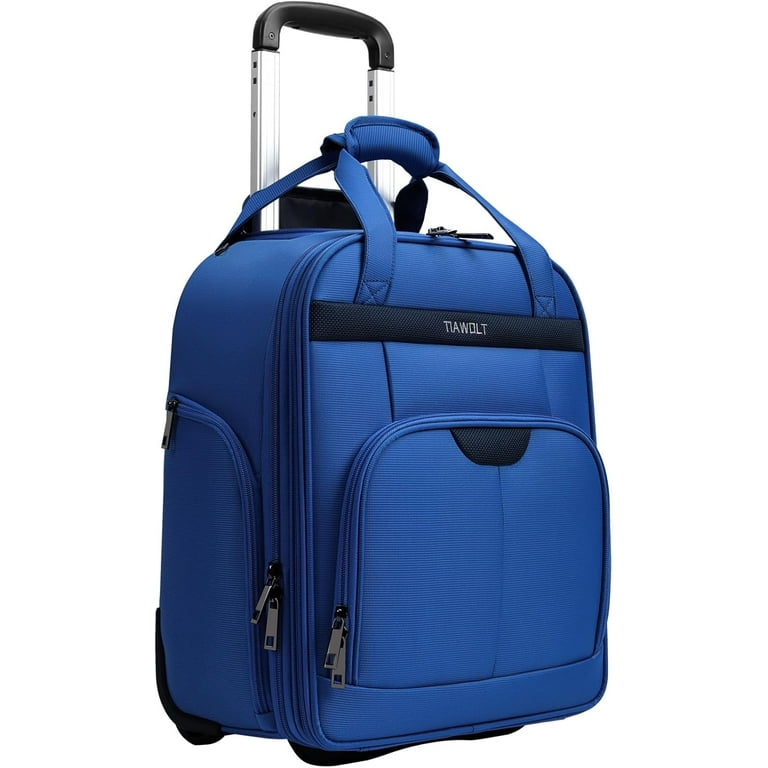 Best Carry Soft Sided Carry On Luggage With Spinner Wheels TIAWOLT  Weekender Overnight 16-Inch Underseat Carry-on Luggage With Wheels Soft  Sided