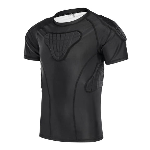 TIAXU TIAXU Youth Kids Padded Football Rib Protector, Boys Girls Rib Chest Guard Shirt for Rugby Baseball Soccer Basketball