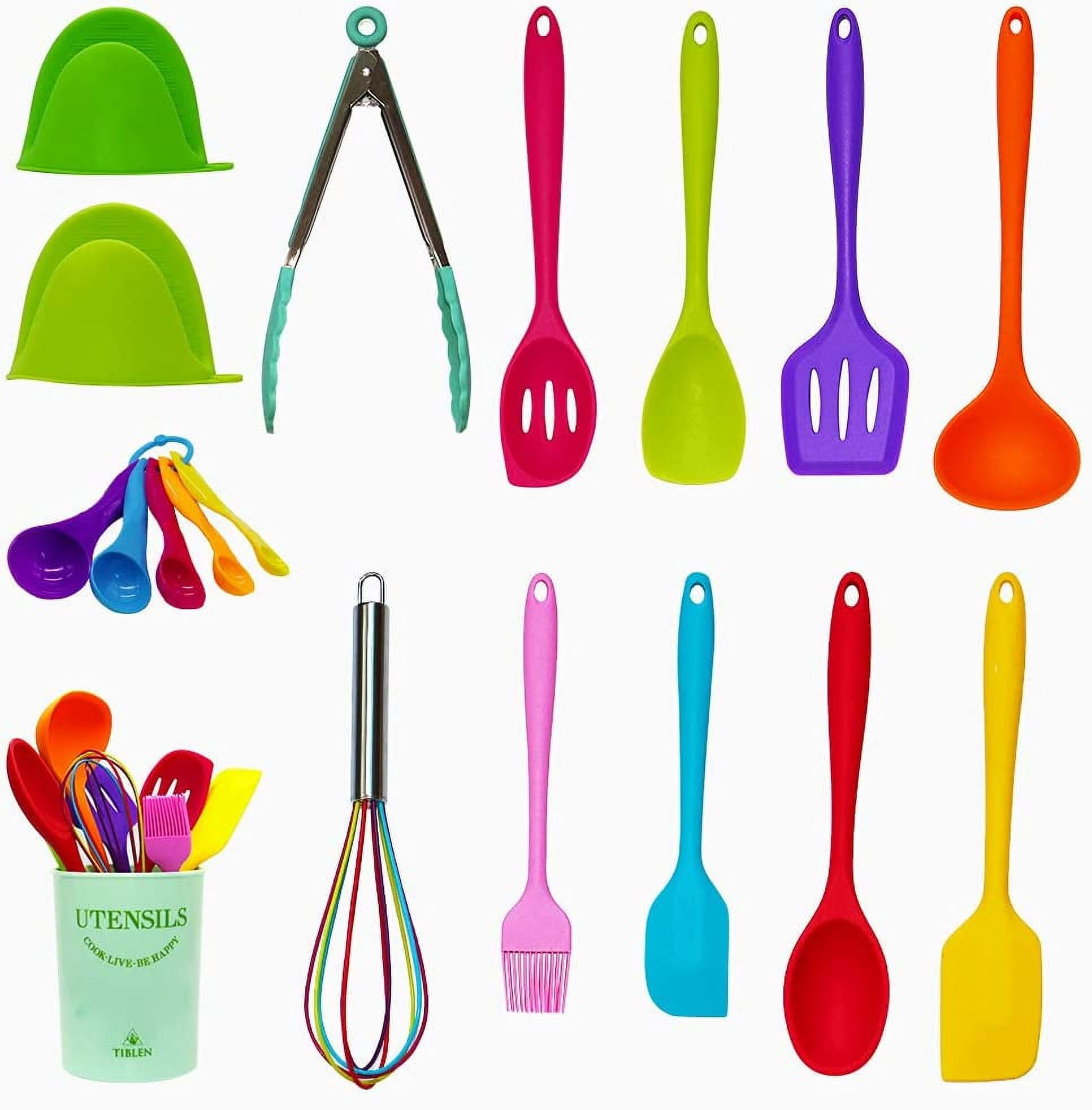 Daily Kitchen Utensil Set Silicone and Stainless Steel - Heat Resistant  Cooking Utensils for Non Sti…See more Daily Kitchen Utensil Set Silicone  and