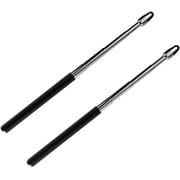 TIBURN Black Telescopic Presentation Pointer, Stainless Steel Telescopic Pointer Pen, Suitable for Classroom and Business Touchscreens 2pcs