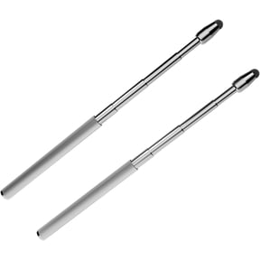 TIBURN Silver Telescopic Presentation Pointer, Stainless Steel Telescopic Pointer Pen, Suitable for Classroom and Business Touchscreens (2pcs)