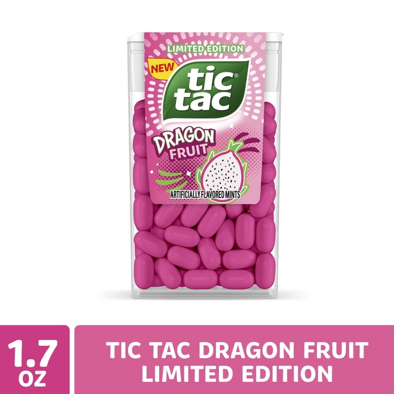 Tic Tac Dragon Fruit, Pocket-sized Mints, Dragon Fruit Flavored On