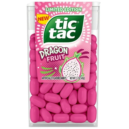 TIC TAC Dragon Fruit Hard Candy Mints, 1.7oz / 49g Single Pack - T100