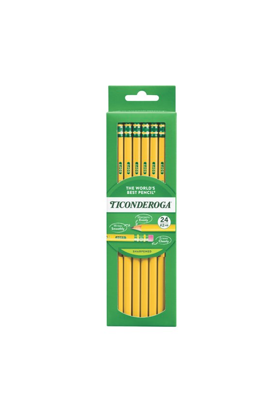 Premium Wood Pencils, Sharpened #2 HB, Yellow, 24 Count, Pencil Lead Size .03
