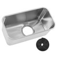 thumbnail image 1 of TICFOX RV Kitchen Sink, RV Sink Square 390x190x185mm 304 Stainless Steel Large Capacity Flush Mounted Camper Sink with 90mm Drain for Van Yacht Boat, 1 of 8