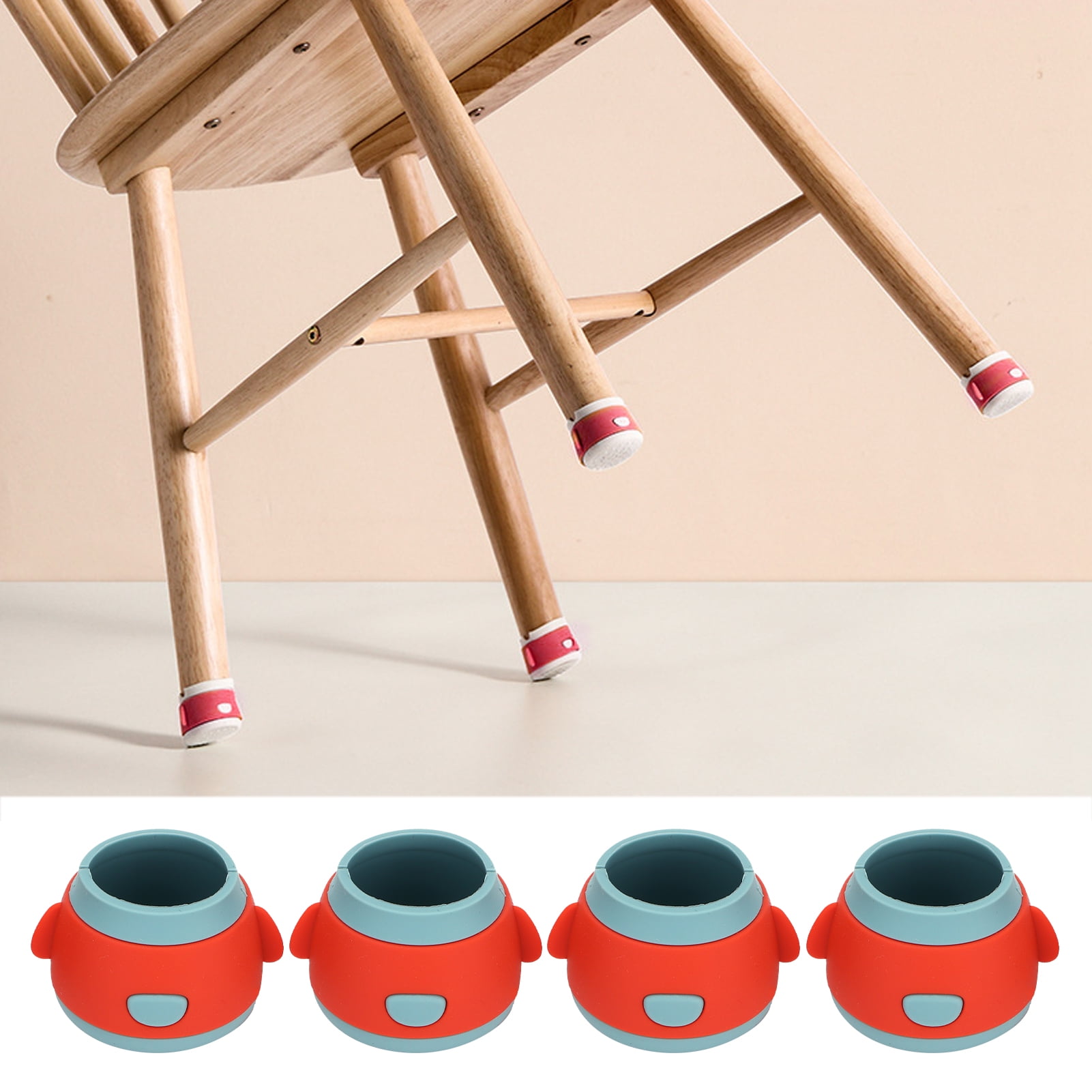TICFOX Silicone Table and Chair Leg Protectors Anti?Slip and Anti?Noise