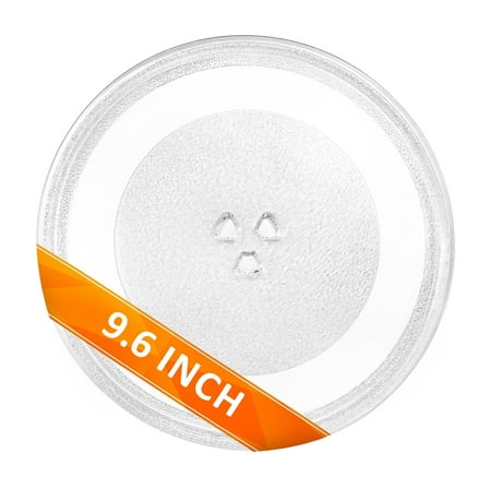 TICKJOY 9.6" Replacement Microwave Glass Plate, Highly Compatible Microwave Plate, Replacement Microwave Parts Fits Most Brands, Microwave Plate for Heating Food