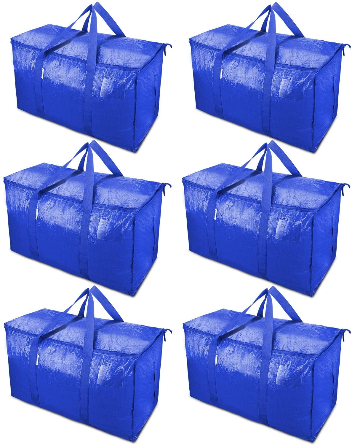 2 ~ New BIG LARGE Plastic STORAGE BAGS w Handle 15 x 15 Zip Loc Clothes  BAG
