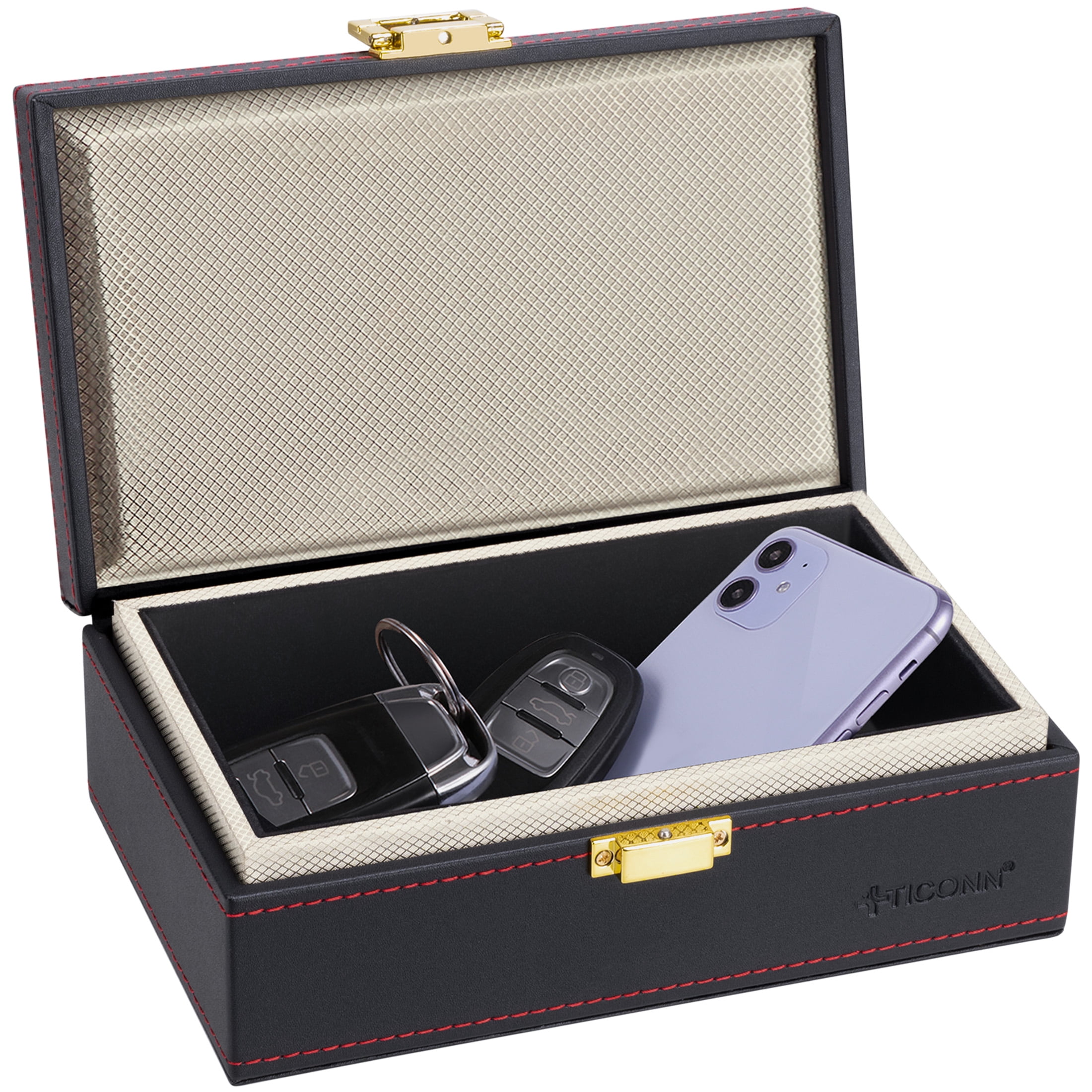 TICONN Faraday Box for Car Keys, RFID Signal Blocking Key Fob Box, PU ...