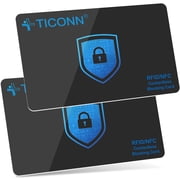 TICONN 2pk RFID Blocking Cards for Wallets, NFC Credit Card & Passport Protector