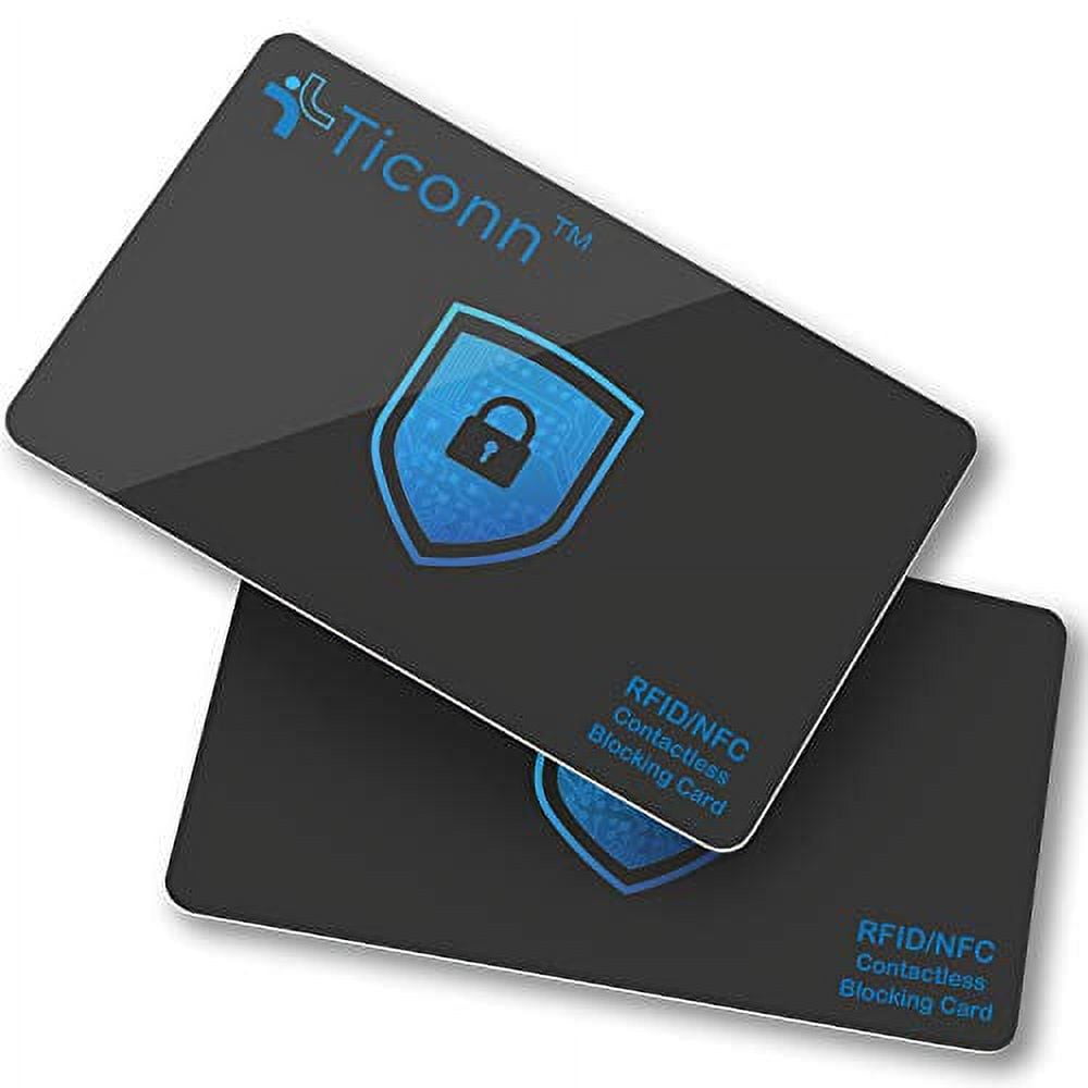 TICONN RFID Blocking Cards - 2 Pack, Premium Contactless NFC Debit ...