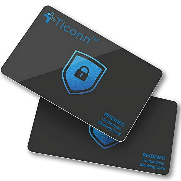 TICONN RFID Blocking Cards - 2 Pack, Premium Contactless NFC Debit