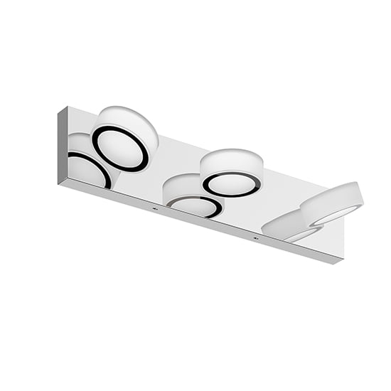 TICOZE 21" 3-Light LED Vanity Light with Rotating Oval Acrylic Shades Modern Chrome Finish, Dimmable & Energy-Efficient Mirror Lighting