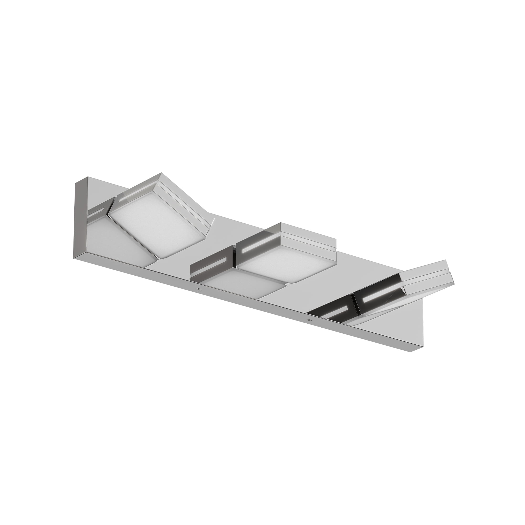 TICOZE 23.6" Modern Chrome 3-Light LED Vanity Light - Sleek Bathroom Mirror Fixture with Energy-Saving Dimmable LEDs