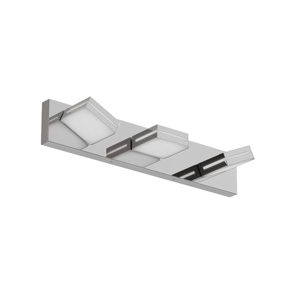 TICOZE 23.6" Modern Chrome 3-Light LED Vanity Light - Sleek Bathroom Mirror Fixture with Energy-Saving Dimmable LEDs