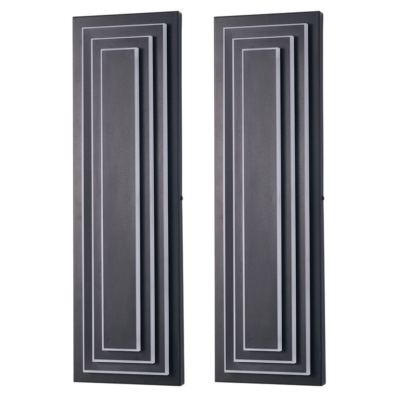TICOZE 23.6 inch Modern Long Outdoor Wall Lights Exterior Lights for House,LED Outdoor Wall Large Front Porch Light Fixture For Garage, garden, entrance gate (2 Pack)