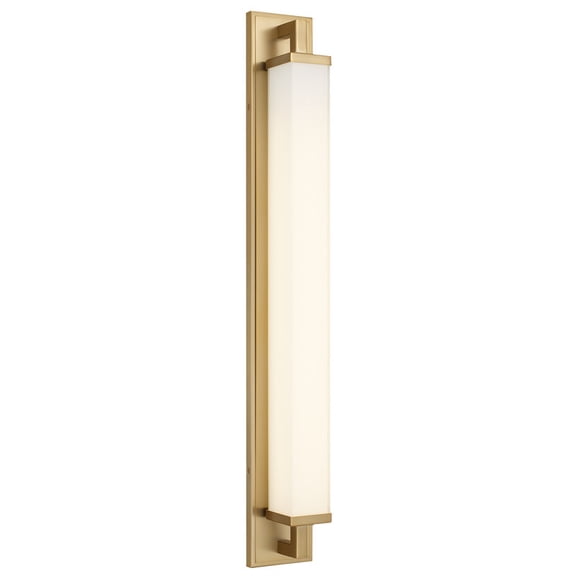 TICOZE 34 Inch Antique Brass Integrated LED Vanity Light Bar Modern Bathroom Vanity Light and Bathroom Wall Lights with 3CCT Selectable and Dual Mount Feature Dimmer Not Included