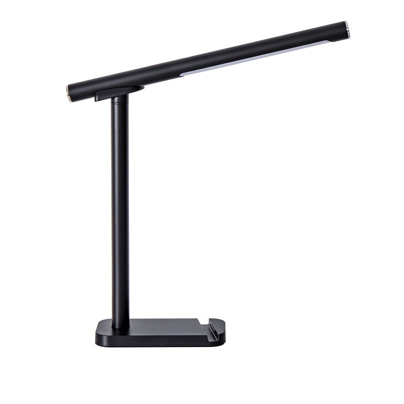 TICOZE LED Desk Lamp 360° Adjustable with USB Charging Port, 5 Light Modes and Dimmable Brightness Touch Control, Space-Saving Bedside Lamp for Reading, Craft, Work and Study (Black)